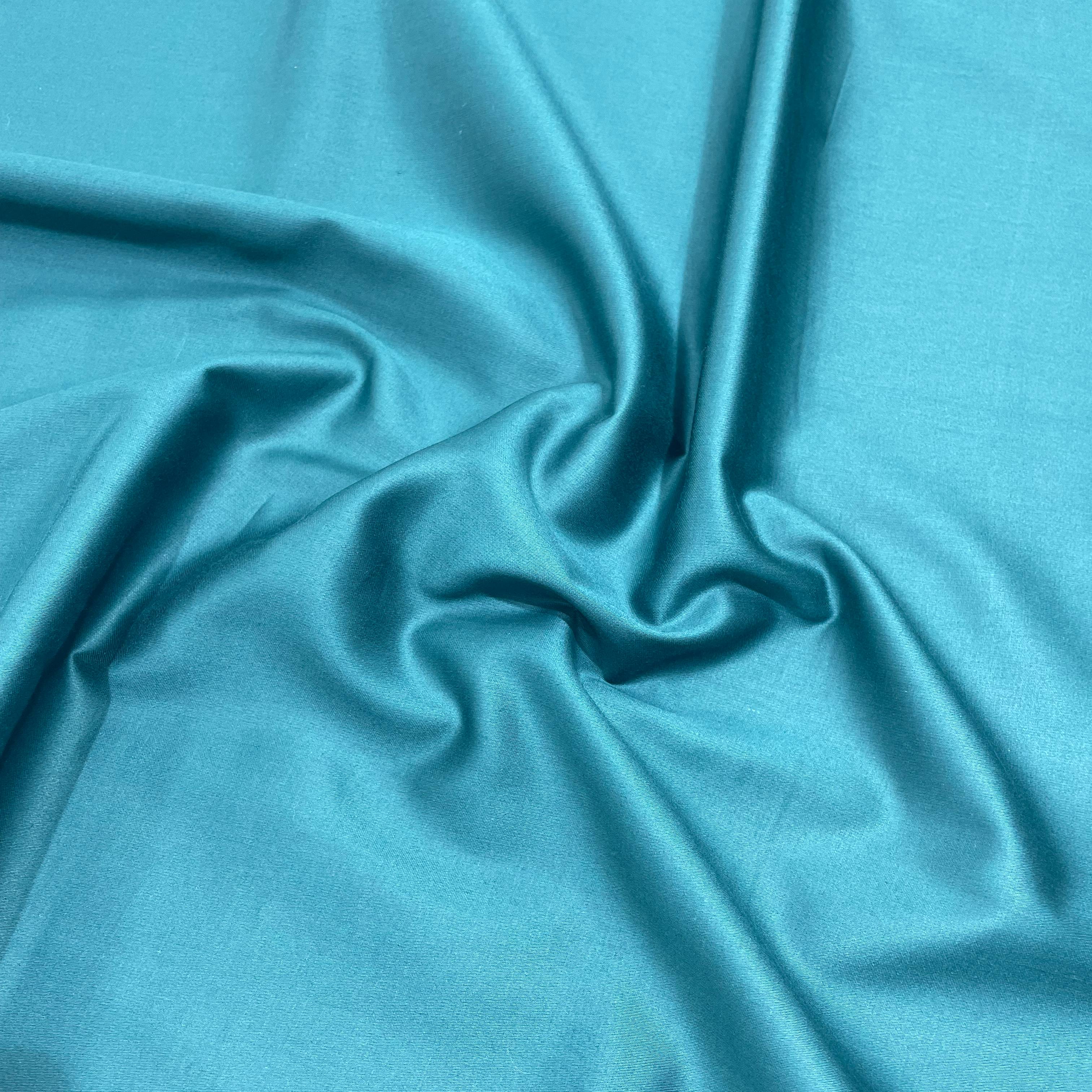 J.Hampstead Teal Blue Luxury Giza Cotton Fabric for Men's - Tepchi Men