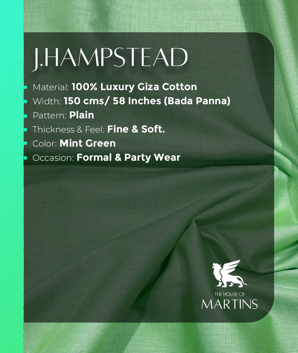 J.Hampstead Ultra Luxury 2 Ply Giza Cotton Men's Unstitched Fabric - Tepchi Men