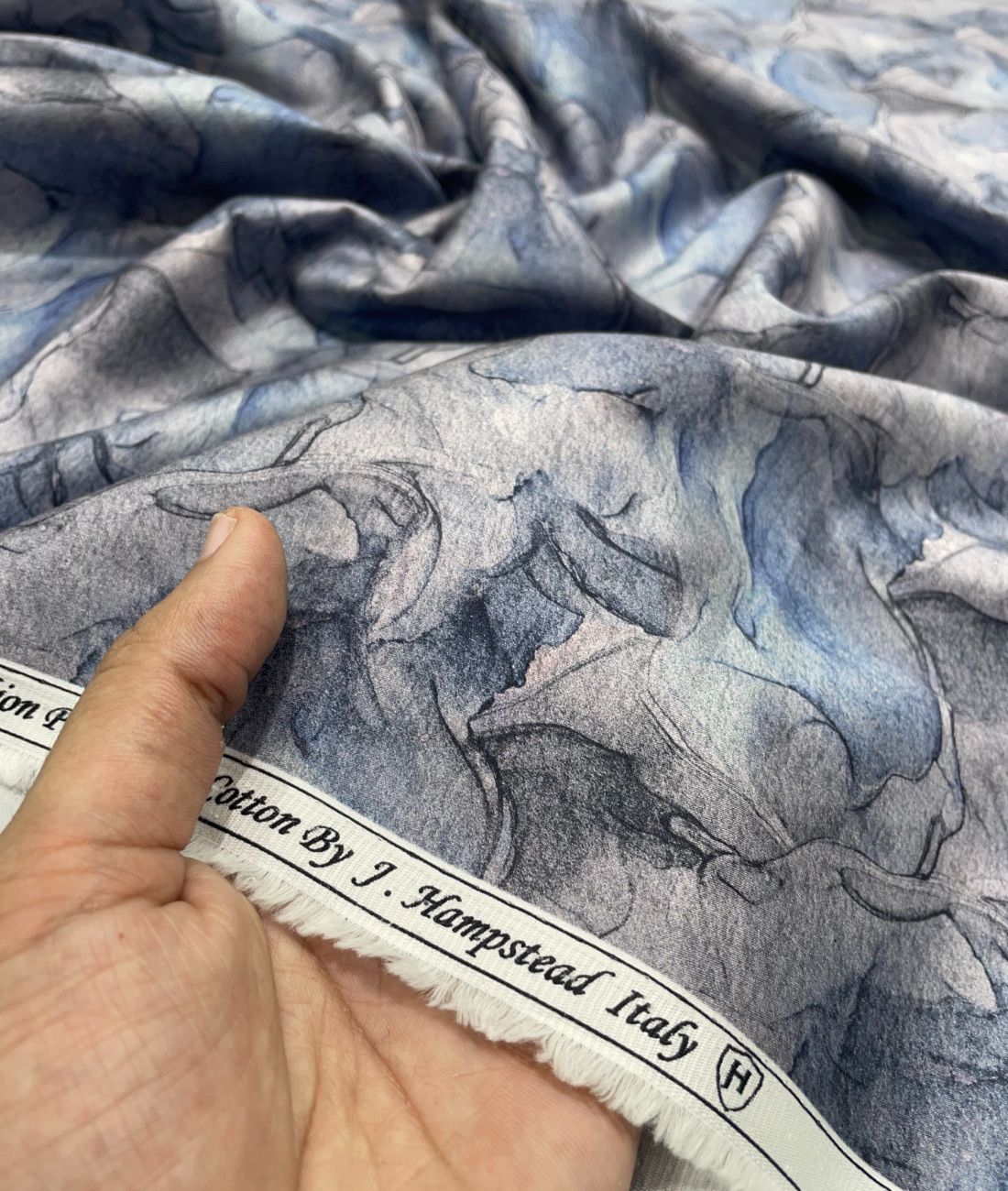 J.Hampstead Very Unique Print Italian Giza Cotton Fabric - Tepchi Men