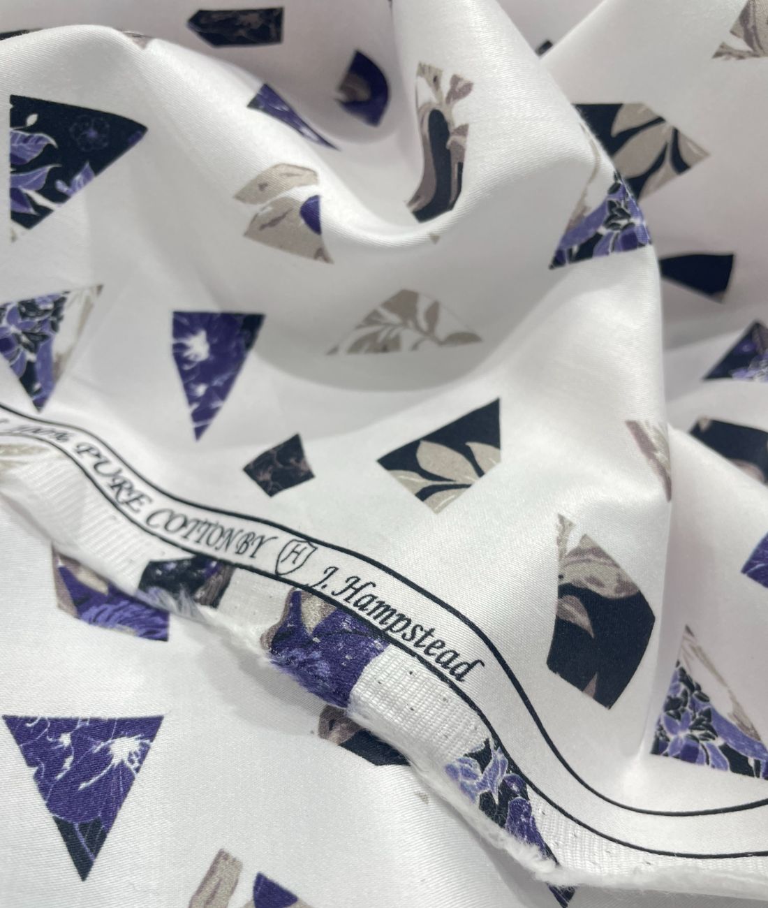 J.Hampstead White Exotic Ultra Luxury Giza Cotton Fabric for Shirt - Tepchi Men