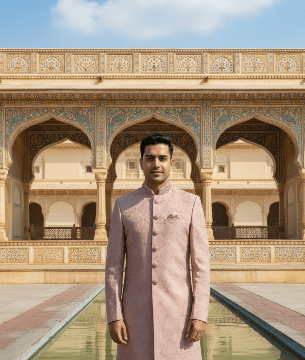 Lavender Royal Sherwani Set for Wedding - Tepchi Men