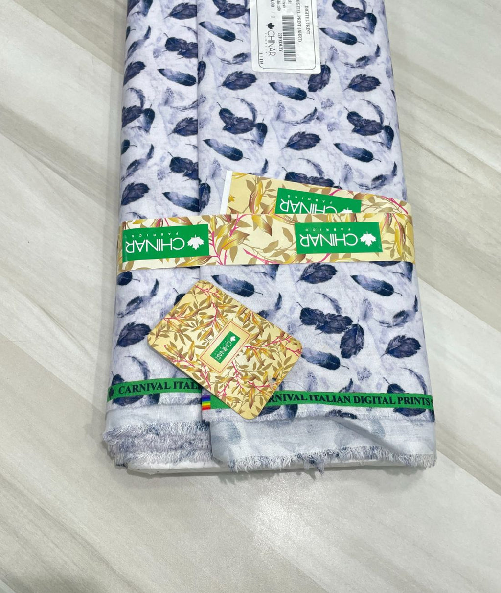 Leafy Serenity Printed Anti Wrinke Cotton Fabric for Men's Shirts & Kurta - Tepchi Men