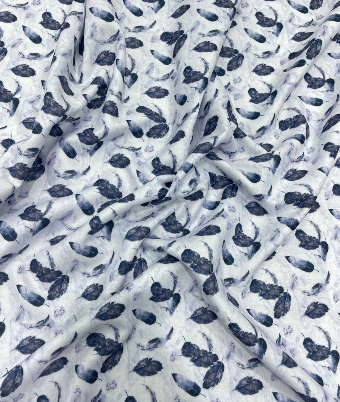 Leafy Serenity Printed Anti Wrinke Cotton Fabric for Men's Shirts & Kurta - Tepchi Men