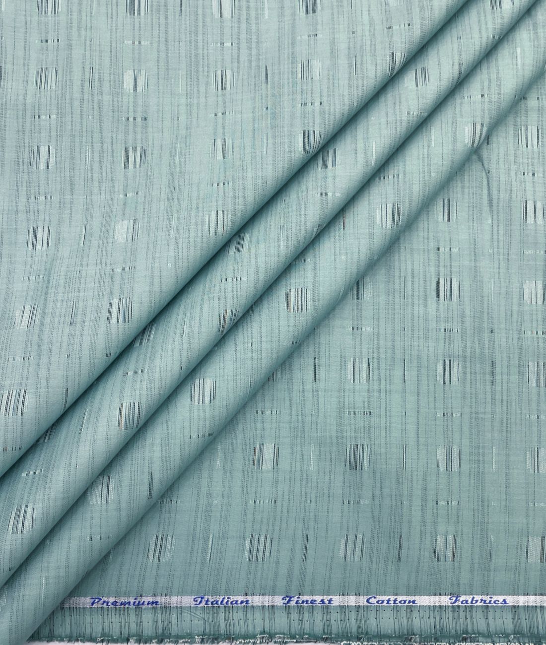 Light Turquoise Giza Cotton Fabric for Shirt & Kurta - Tepchi Men