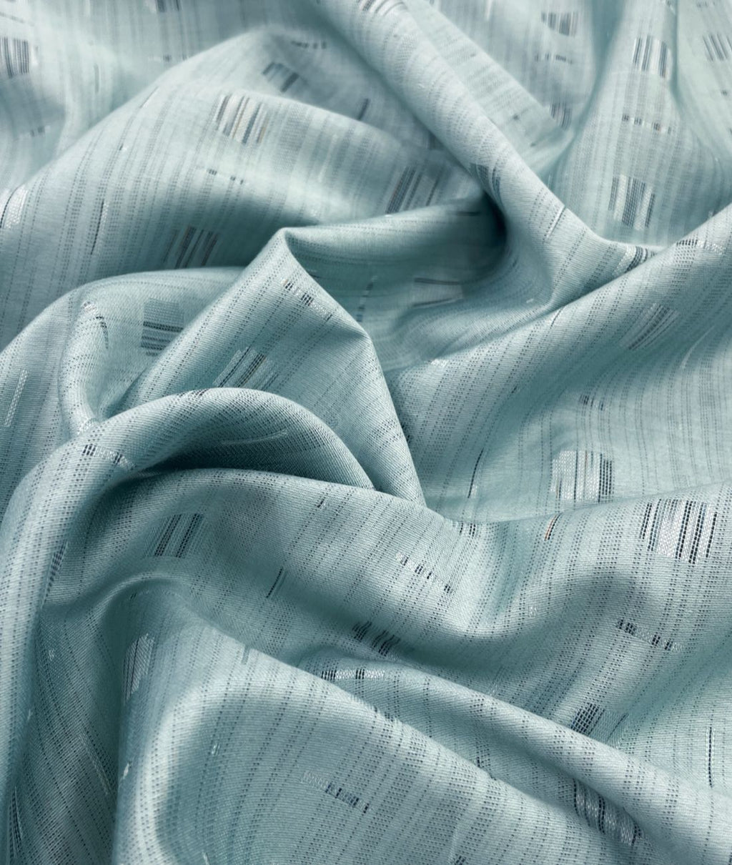 Light Turquoise Giza Cotton Fabric for Shirt & Kurta - Tepchi Men