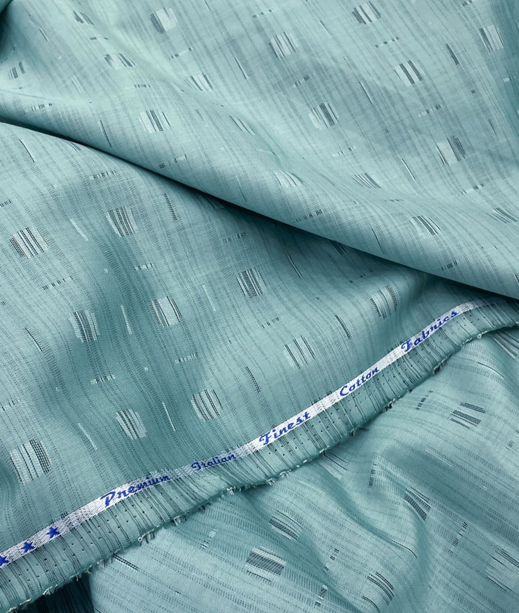Light Turquoise Giza Cotton Fabric for Shirt & Kurta - Tepchi Men
