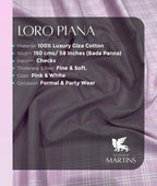 Loro Piana Anti Wrinkle Checks Fabric for Premium Men's Shirt - Tepchi Men
