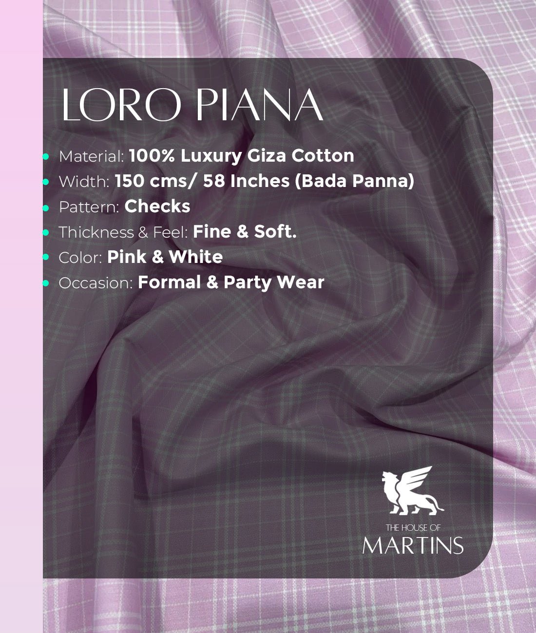 Loro Piana Anti Wrinkle Checks Fabric for Premium Men's Shirt - Tepchi Men