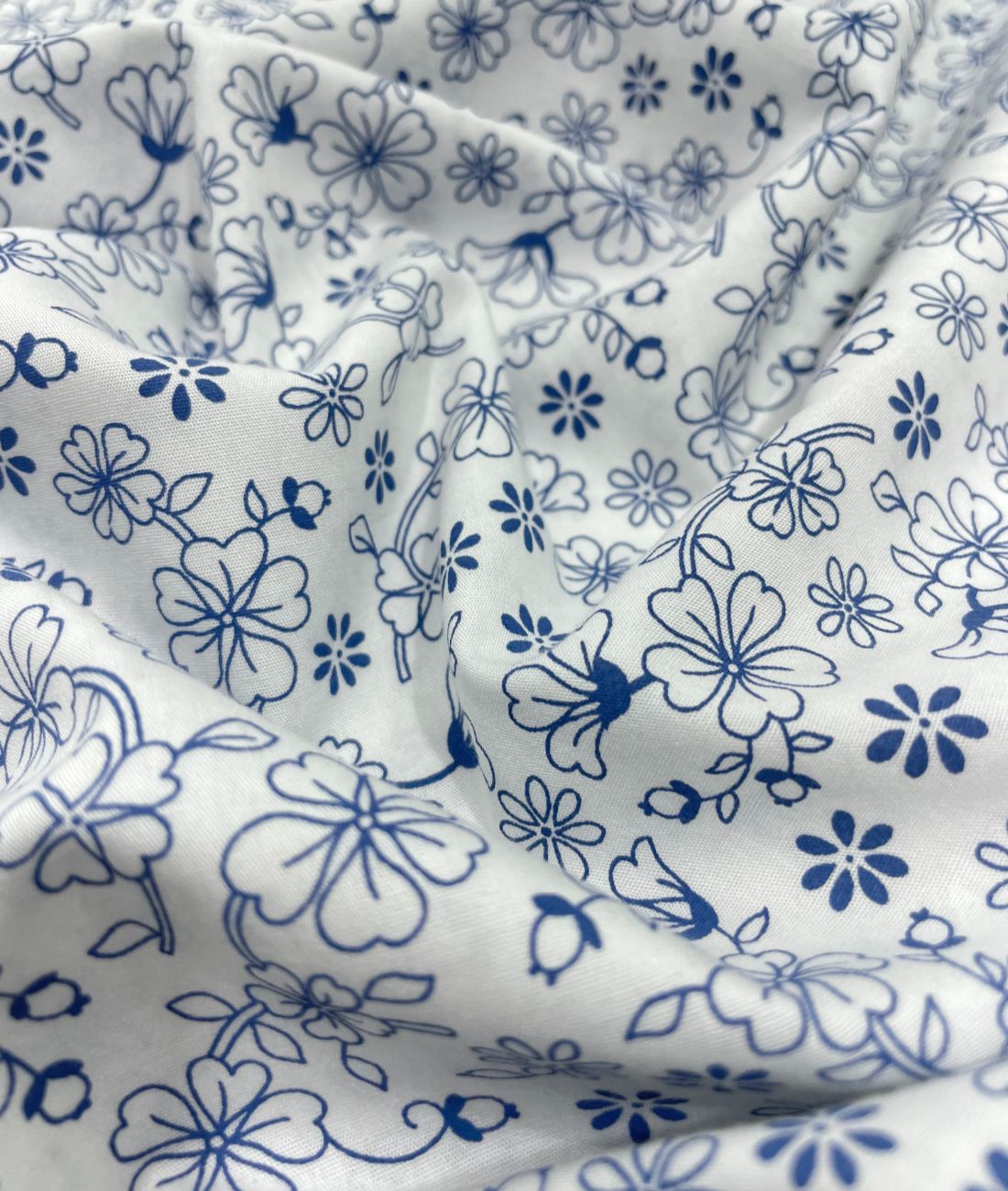 Loro Piana White Floral Printed Shirt Fabric for Men's Shirt - Tepchi Men