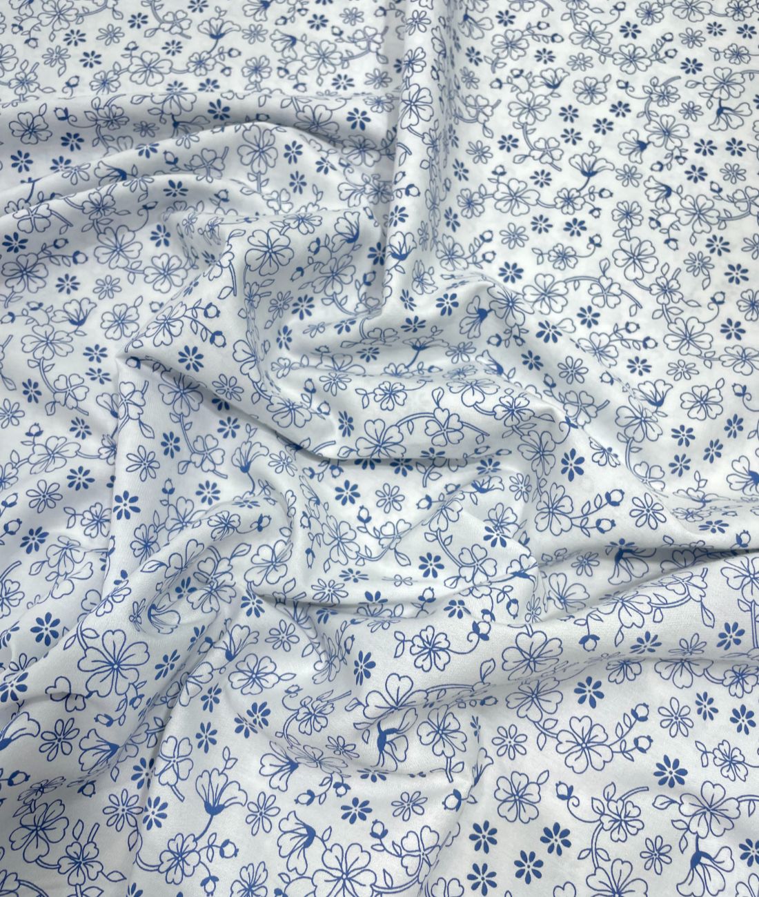 Loro Piana White Floral Printed Shirt Fabric for Men's Shirt - Tepchi Men