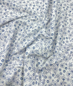 Loro Piana White Floral Printed Shirt Fabric for Men's Shirt - Tepchi Men