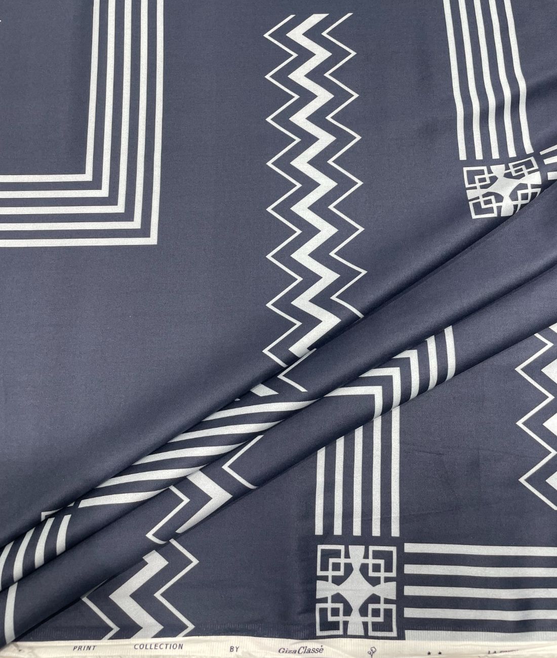 Luxury Abstract Printed Giza Cotton Fabric for Men's Shirt - Tepchi Men