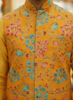 Luxury Embroidered Fabric for Haldi - Tepchi Men