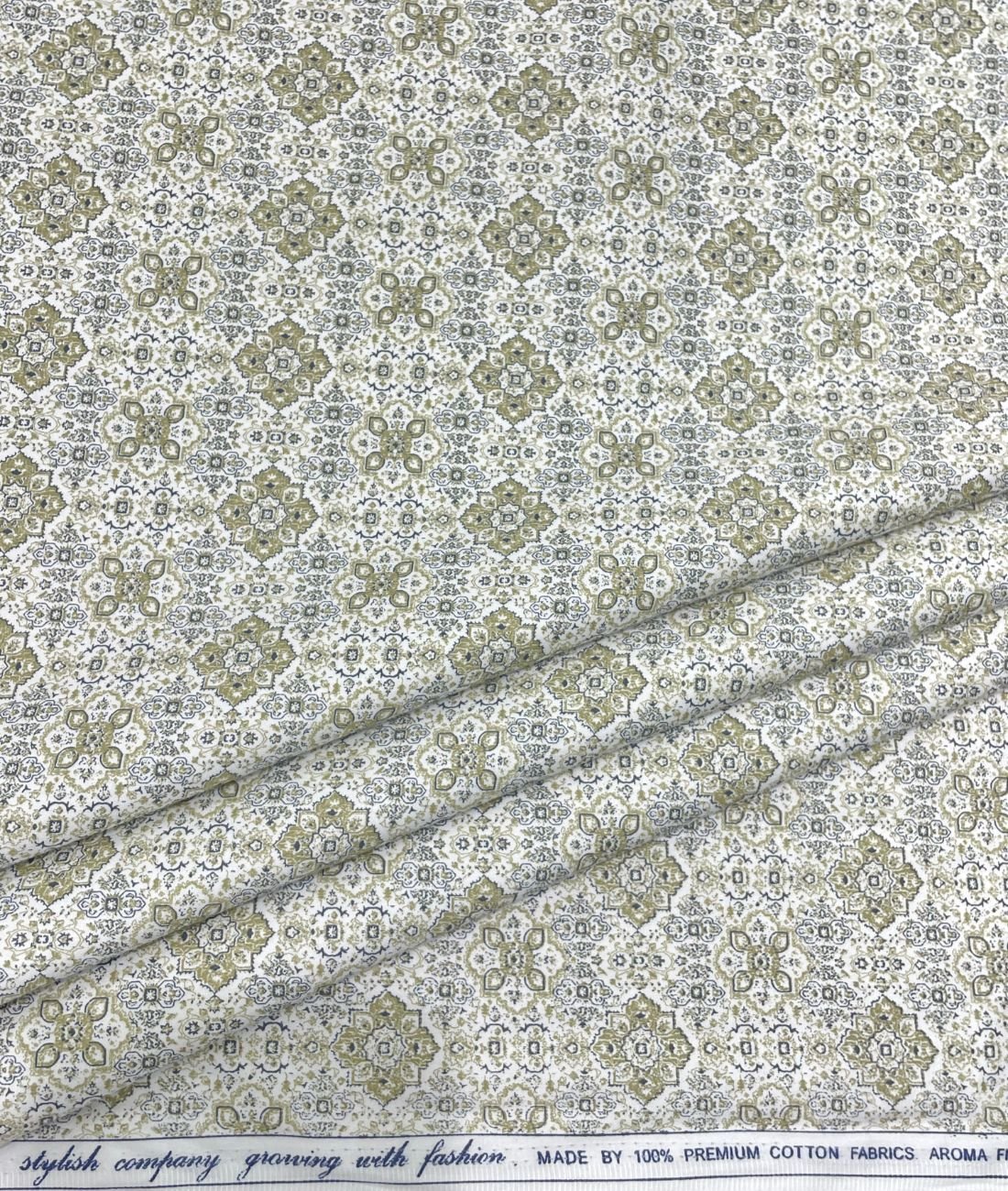 Luxury Paisley Printed Giza Cotton Fabric for Men's Shirt - Tepchi Men