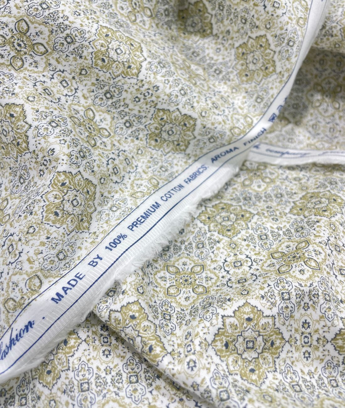 Luxury Paisley Printed Giza Cotton Fabric for Men's Shirt - Tepchi Men