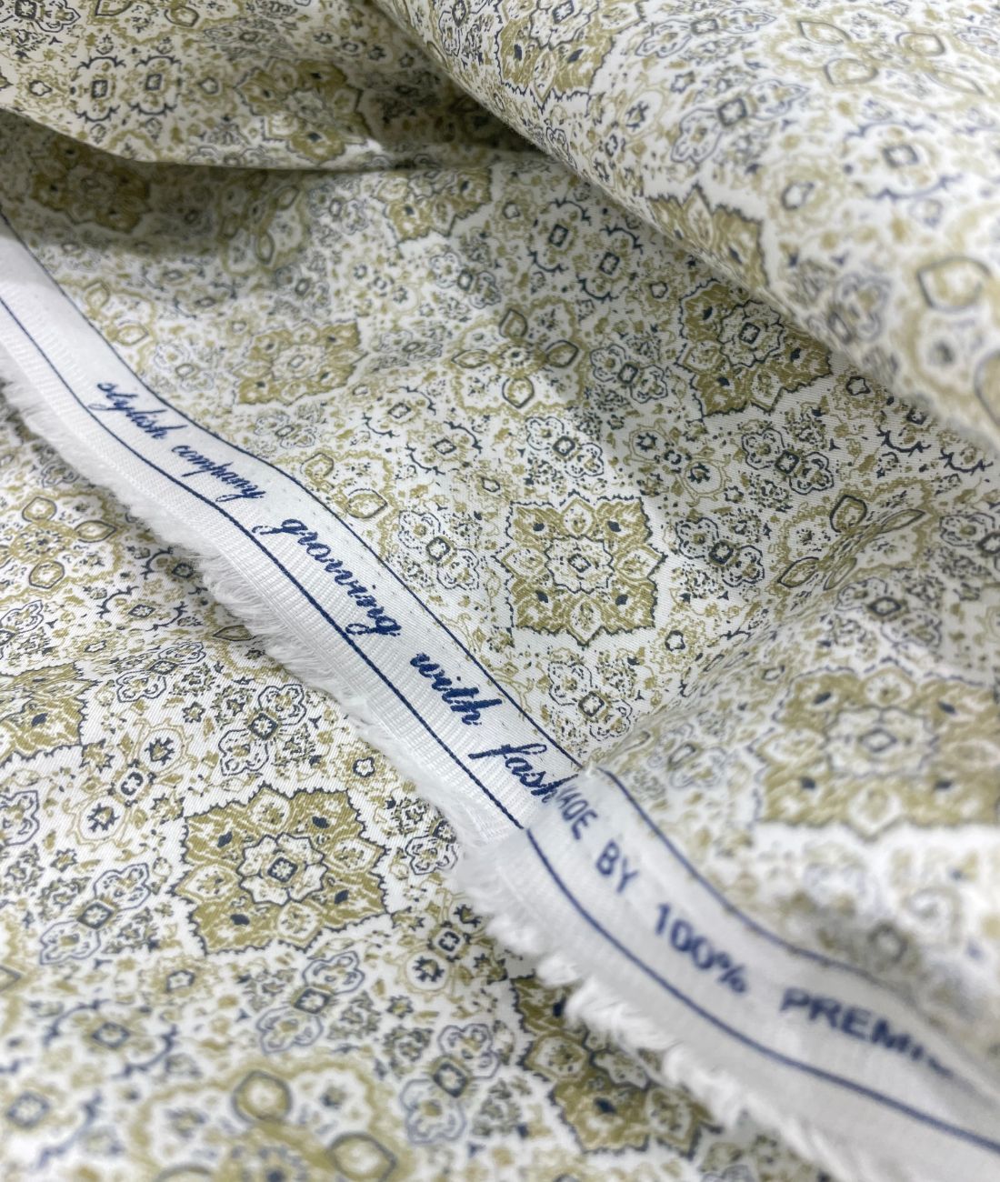Luxury Paisley Printed Giza Cotton Fabric for Men's Shirt - Tepchi Men