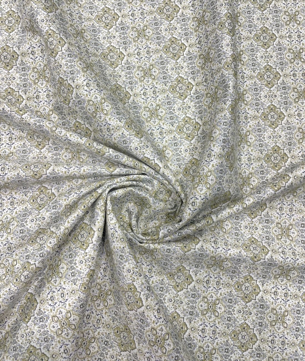 Luxury Paisley Printed Giza Cotton Fabric for Men's Shirt - Tepchi Men