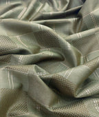 Olive Green Jacquard Giza Cotton Fabric for Shirt & Kurta - Tepchi Men