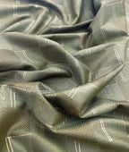 Olive Green Jacquard Giza Cotton Fabric for Shirt & Kurta - Tepchi Men
