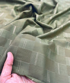 Olive Green Jacquard Giza Cotton Fabric for Shirt & Kurta - Tepchi Men