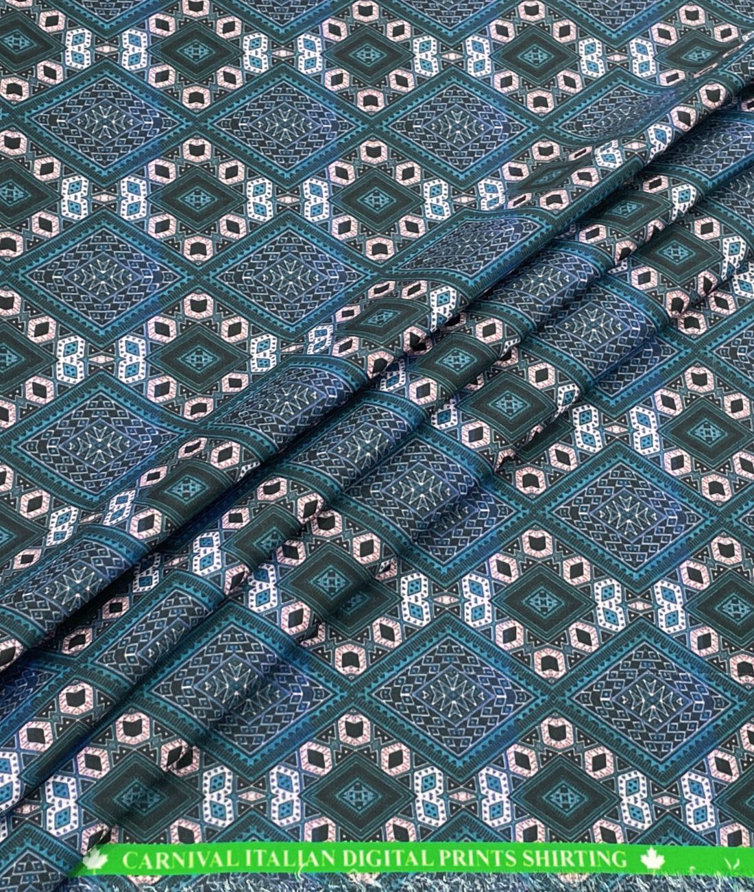 Prism Weave Printed Anti Wrinke Cotton Fabric for Men's Shirts & Kurta - Tepchi Men