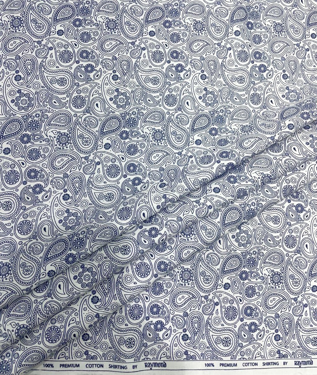 Raymond Paisley Print Designer Shirt Fabric - Tepchi Men