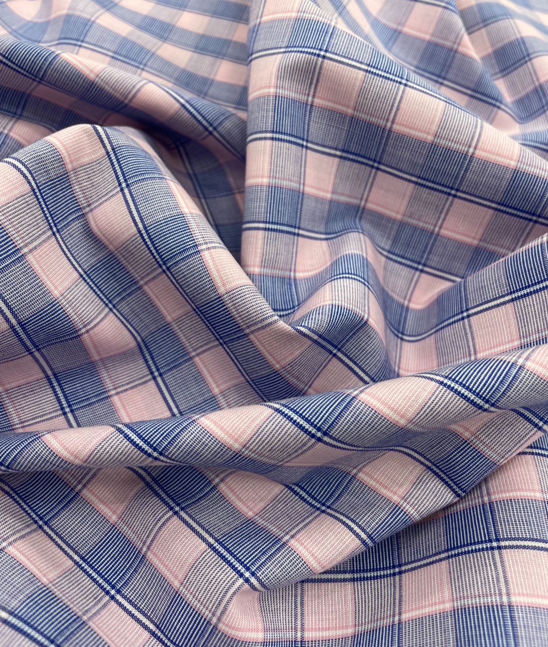 Raymond Pastel Checks Premium Cotton Fabric for Men's Shirt - Tepchi Men