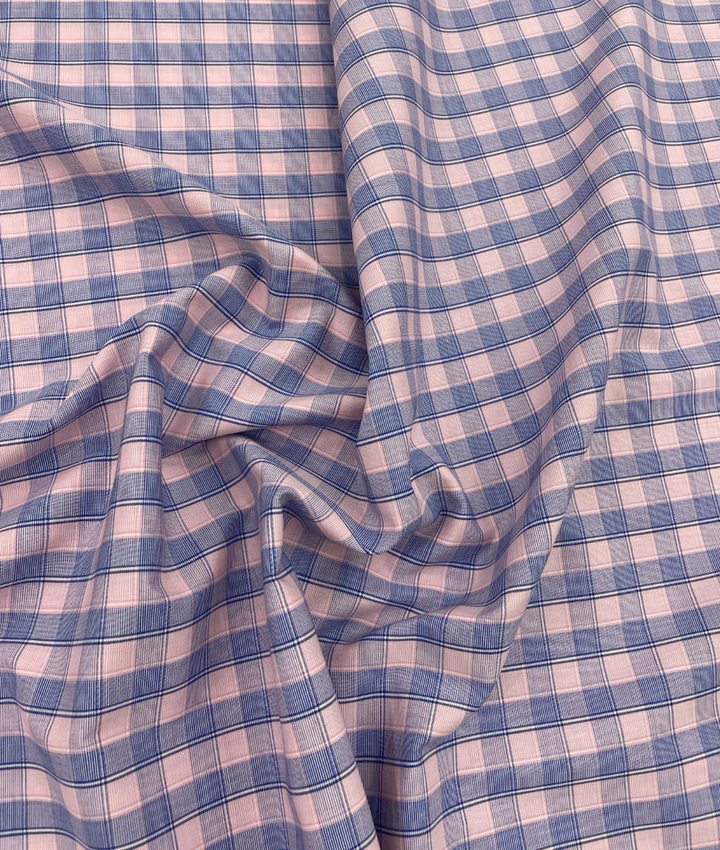 Raymond Pastel Checks Premium Cotton Fabric for Men's Shirt - Tepchi Men