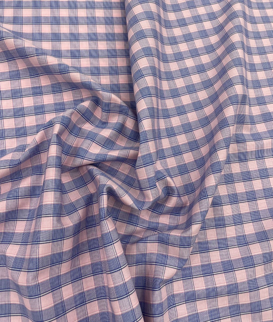 Raymond Pastel Checks Premium Cotton Fabric for Men's Shirt - Tepchi Men