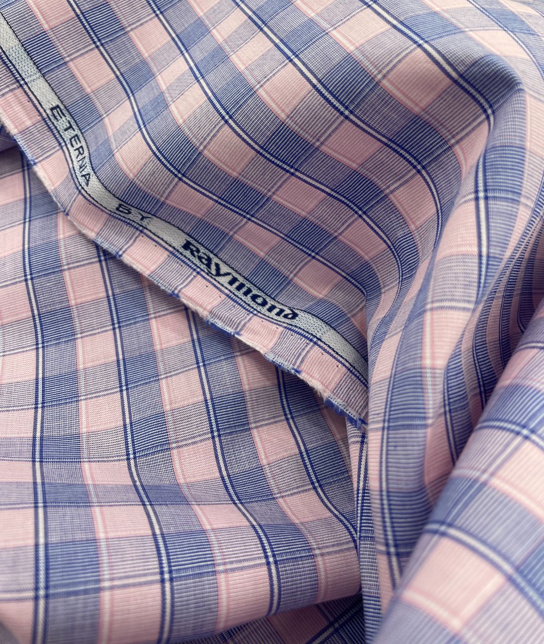 Raymond Pastel Checks Premium Cotton Fabric for Men's Shirt - Tepchi Men