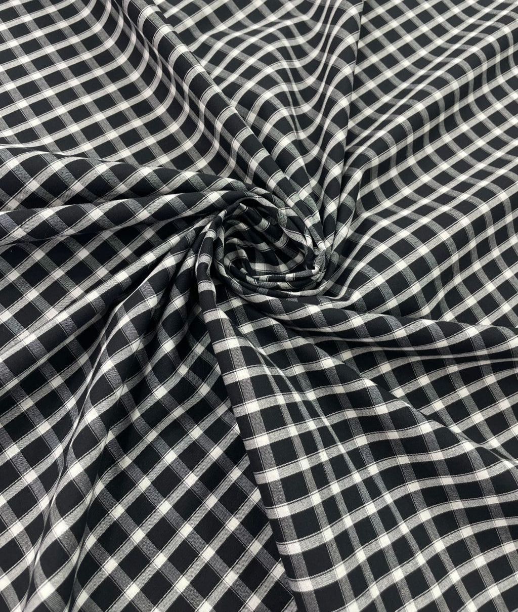 Raymond Small Black & White 100% Premium Cotton Shirt Fabric - Tepchi Men