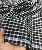 Raymond Small Black & White 100% Premium Cotton Shirt Fabric - Tepchi Men