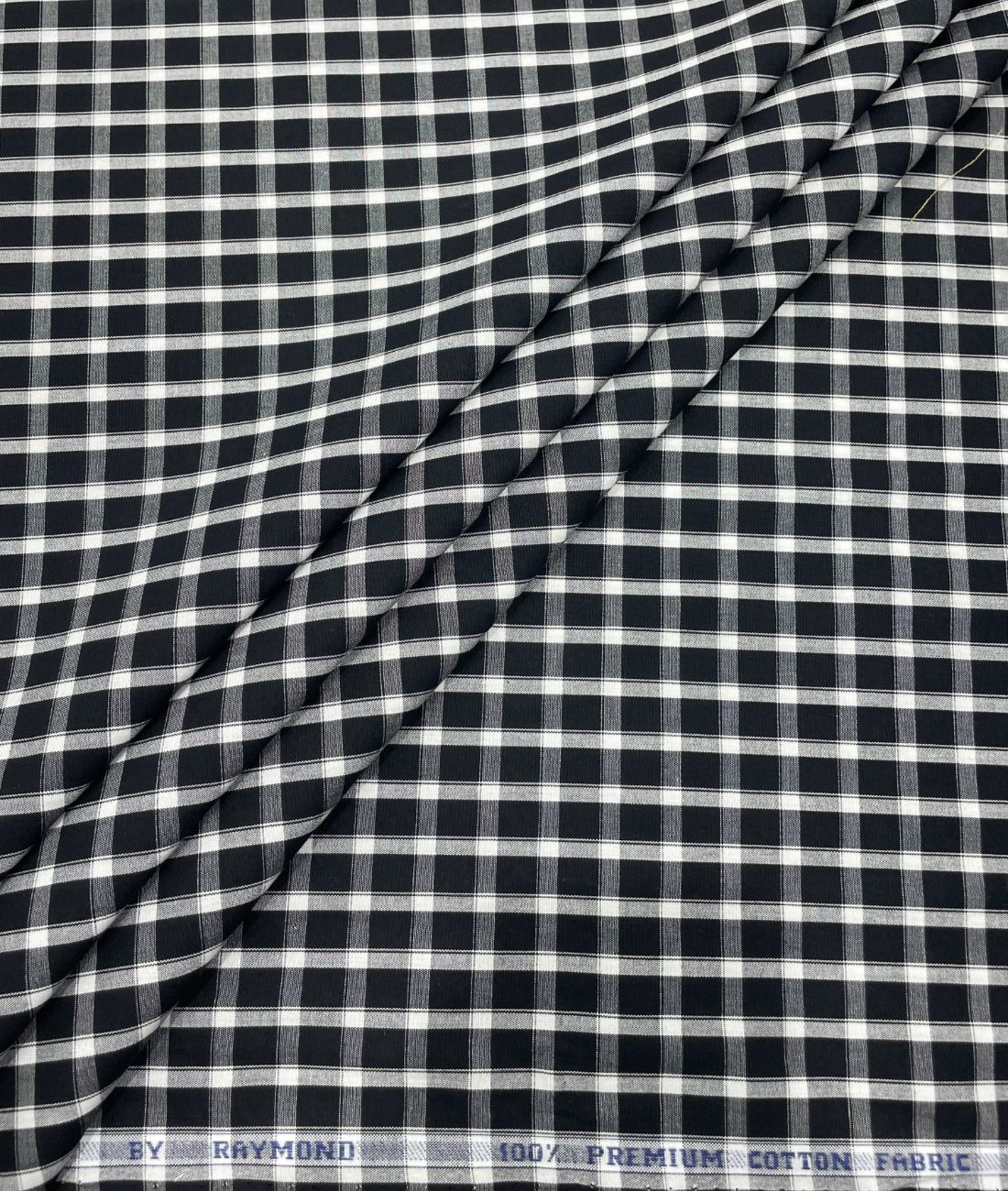 Raymond Small Black & White 100% Premium Cotton Shirt Fabric - Tepchi Men