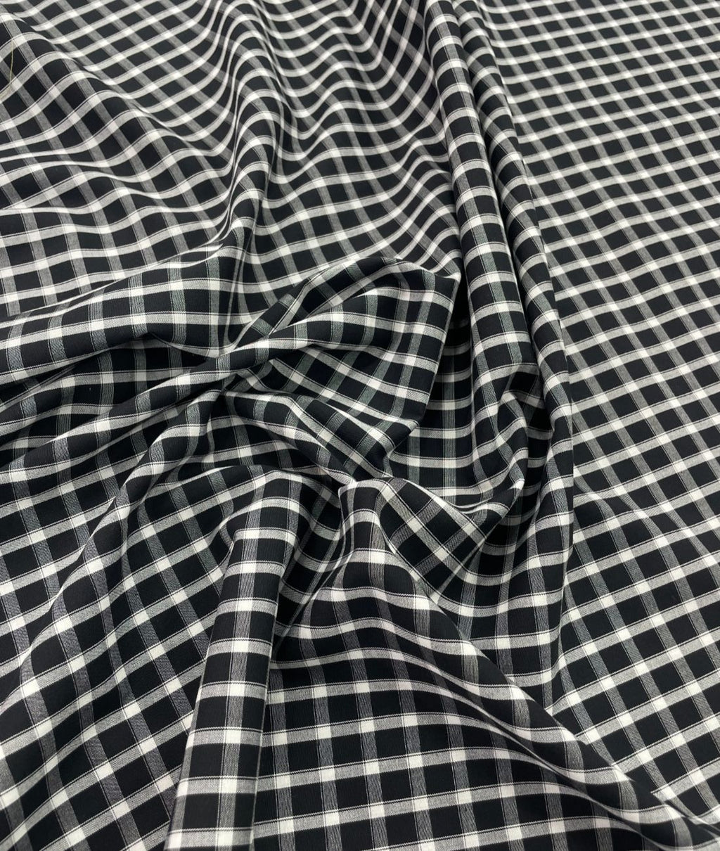 Raymond Small Black & White 100% Premium Cotton Shirt Fabric - Tepchi Men