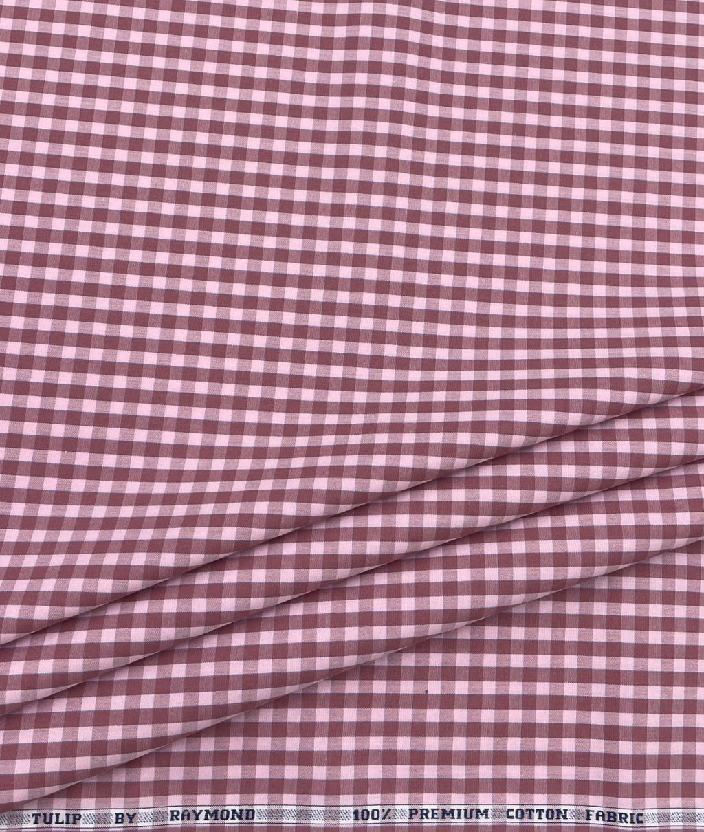 Raymond Small Check Premium Cotton Fabric for Men's Shirt - Tepchi Men