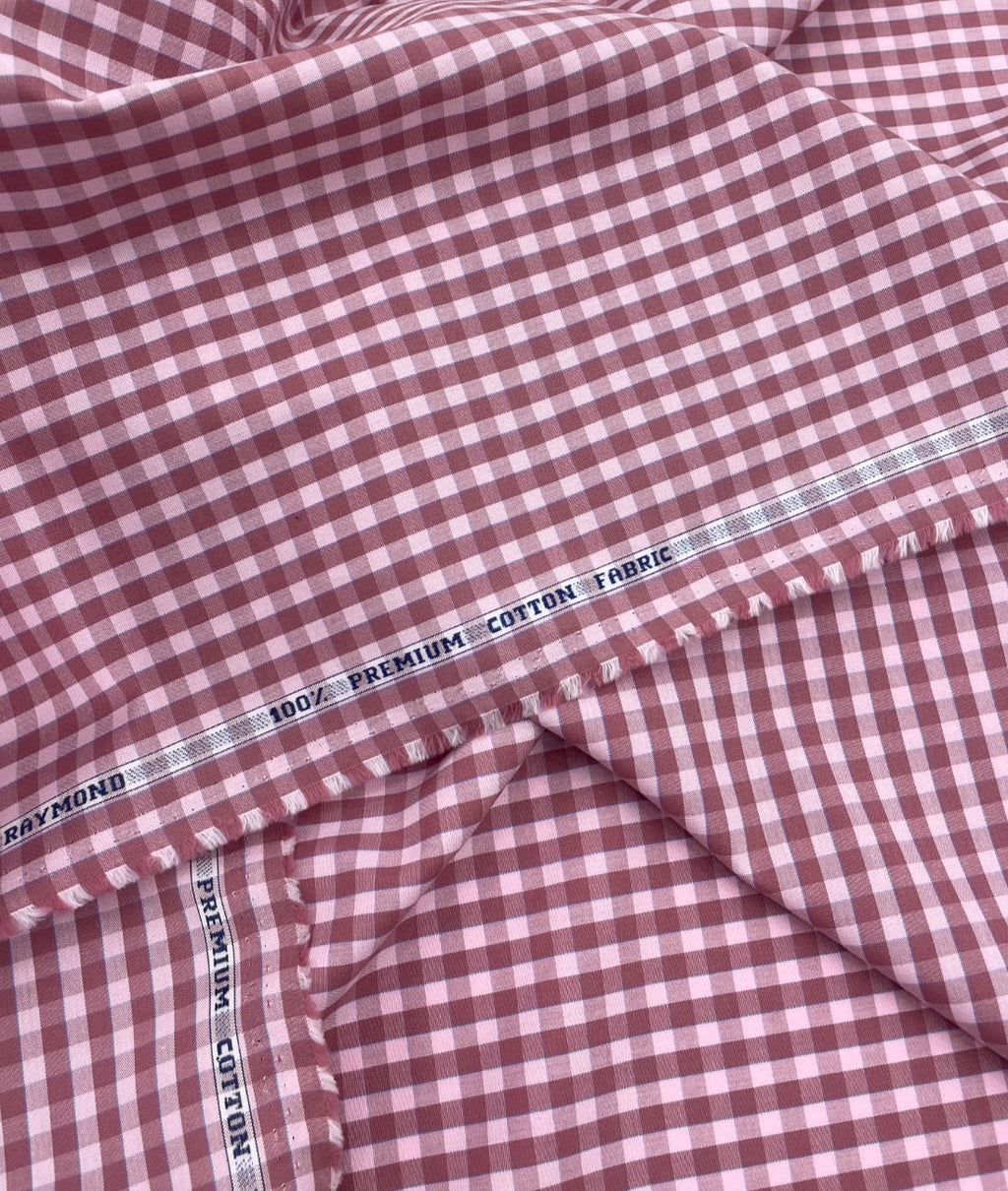 Raymond Small Check Premium Cotton Fabric for Men's Shirt - Tepchi Men