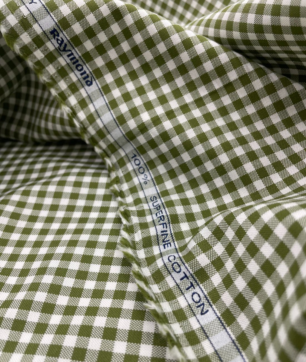 Raymond Small Check Premium Cotton Fabric for Men's Shirt - Tepchi Men