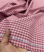 Raymond Small Check Premium Cotton Fabric for Men's Shirt - Tepchi Men