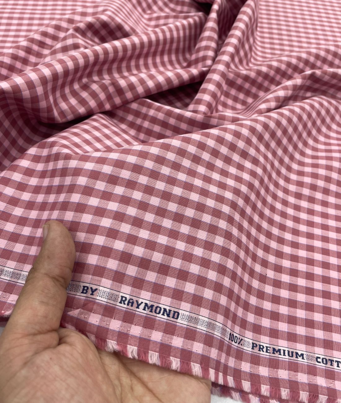 Raymond Small Check Premium Cotton Fabric for Men's Shirt - Tepchi Men