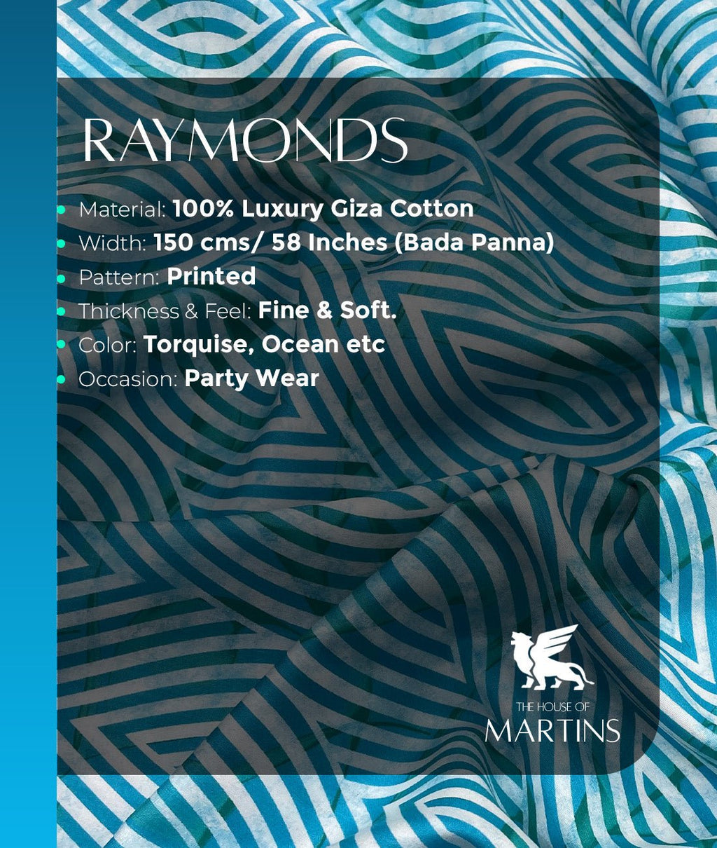 Raymond Ultra Luxury Designer Giza Cotton Fabric for Men's Shirt - Tepchi Men
