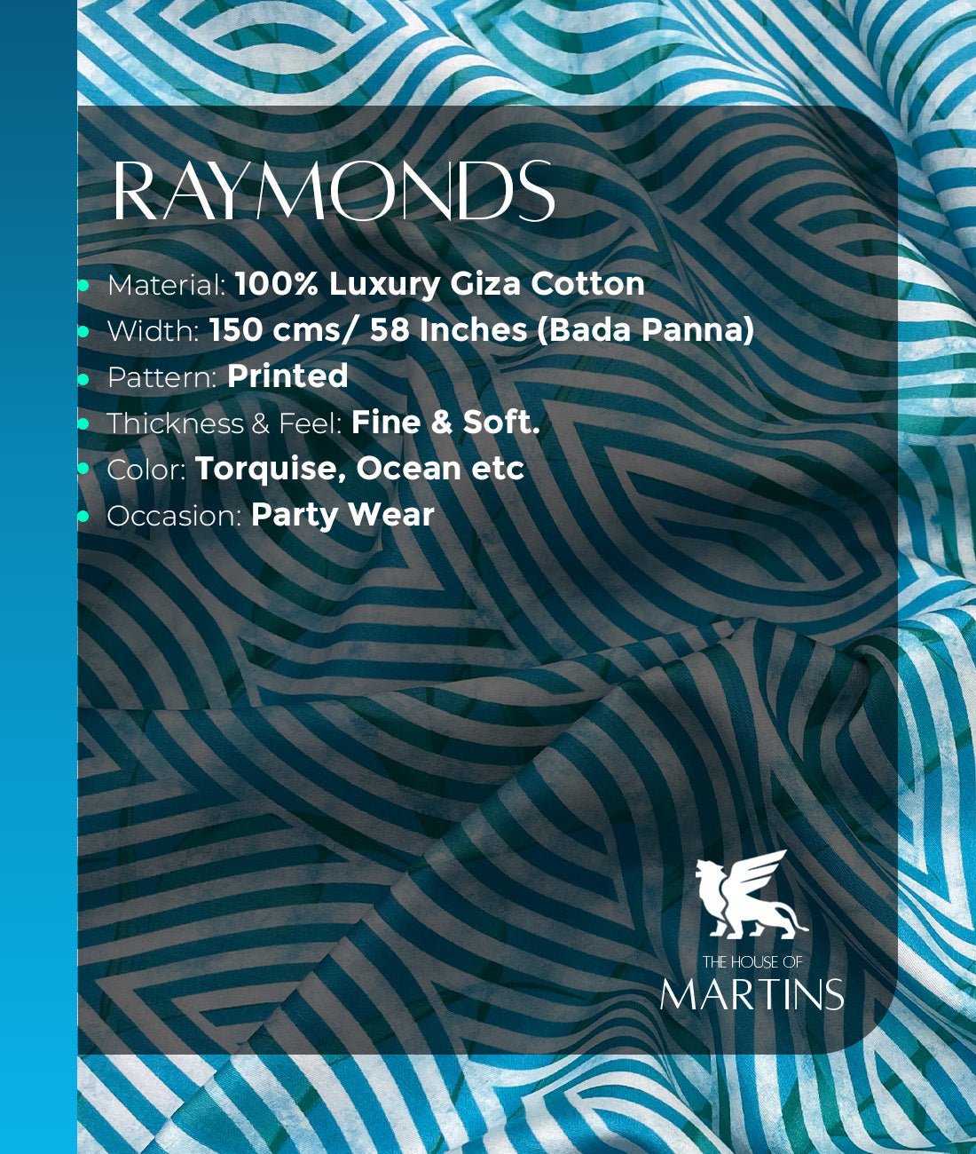 Raymond Ultra Luxury Designer Giza Cotton Fabric for Men's Shirt - Tepchi Men