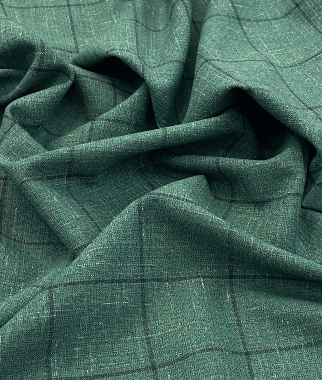 Raymond Wool + Linen Luxury Checks Suiting Fabric - Tepchi Men