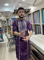 Real Mirror Work Heavy Kurta for Royal Wedding - Tepchi Men