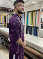 Real Mirror Work Heavy Kurta for Royal Wedding - Tepchi Men