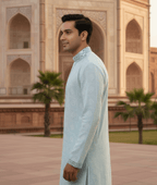 Real Mirror Work Luxury Hand Embroidered Kurta - Tepchi Men