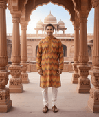 Real Mirror Work Radiant Traditional Kurta - Tepchi Men