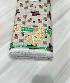 Regal Red & White Printed Anti Wrinke Cotton Fabric for Men's Shirts & Kurta - Tepchi Men