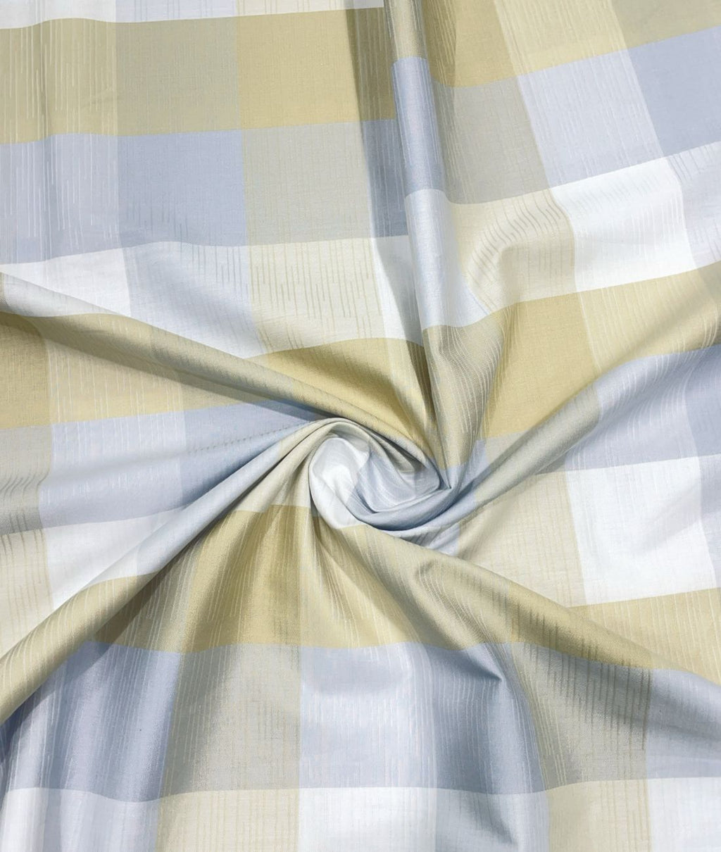 Reid & Taylor Luxury Giza Cotton Big Checks Fabric for Men's Shirt - Tepchi Men