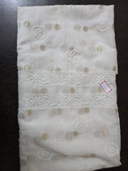 Lucknowi Chikan Malmal Zari Boti