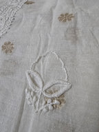 Lucknowi Chikan Malmal Zari Boti